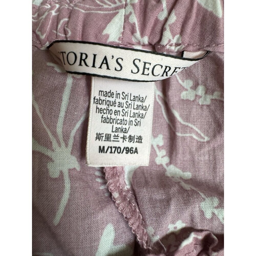 Victoria’s Secret Pink Floral Cotton Romper Ruffle Trim Cottagecore Medium - Picture 4 of 5